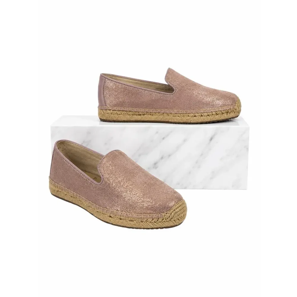 UGG W Sandrinne II Espadrille Flats Slip On Rose Gold Size 6